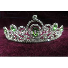 green diamdond tiara and crowns